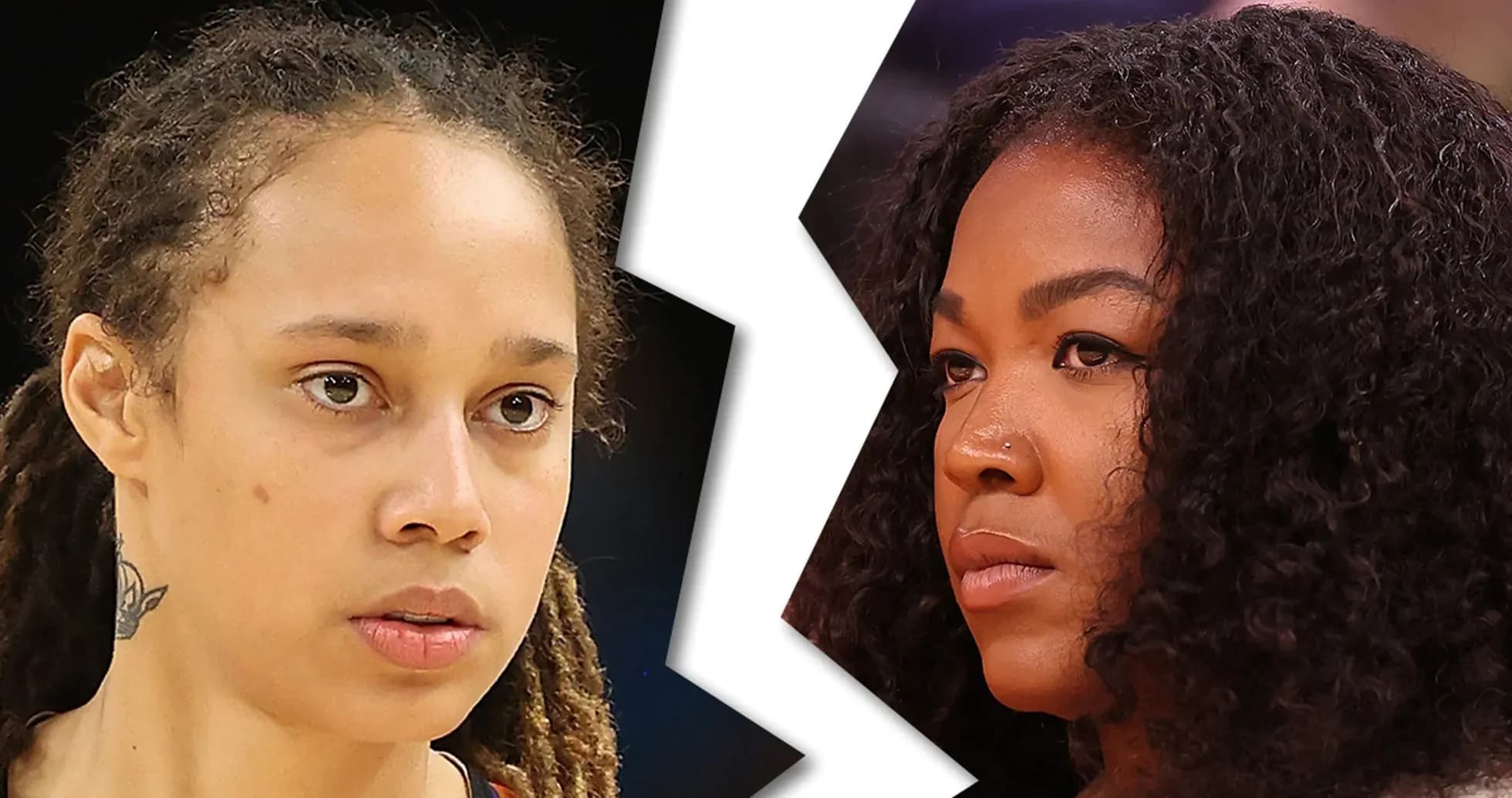 Two women facing each other, one with dreadlocks Two women facing each other, one with dreadlocks