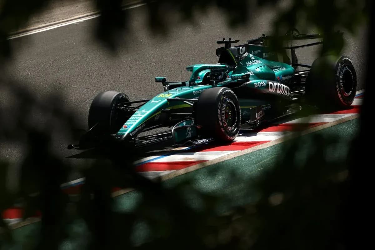 Aston Martin Formula 1 car on track Aston Martin Formula 1 car on track