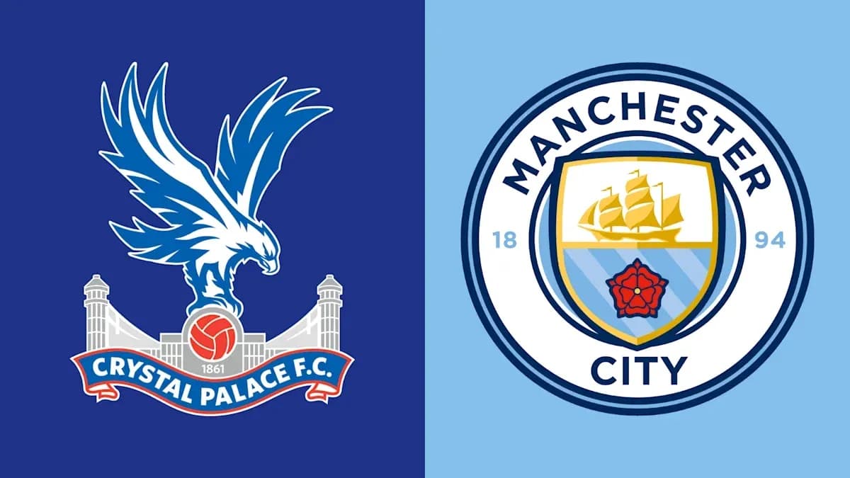 Crystal Palace and Manchester City club logos Crystal Palace and Manchester City club logos