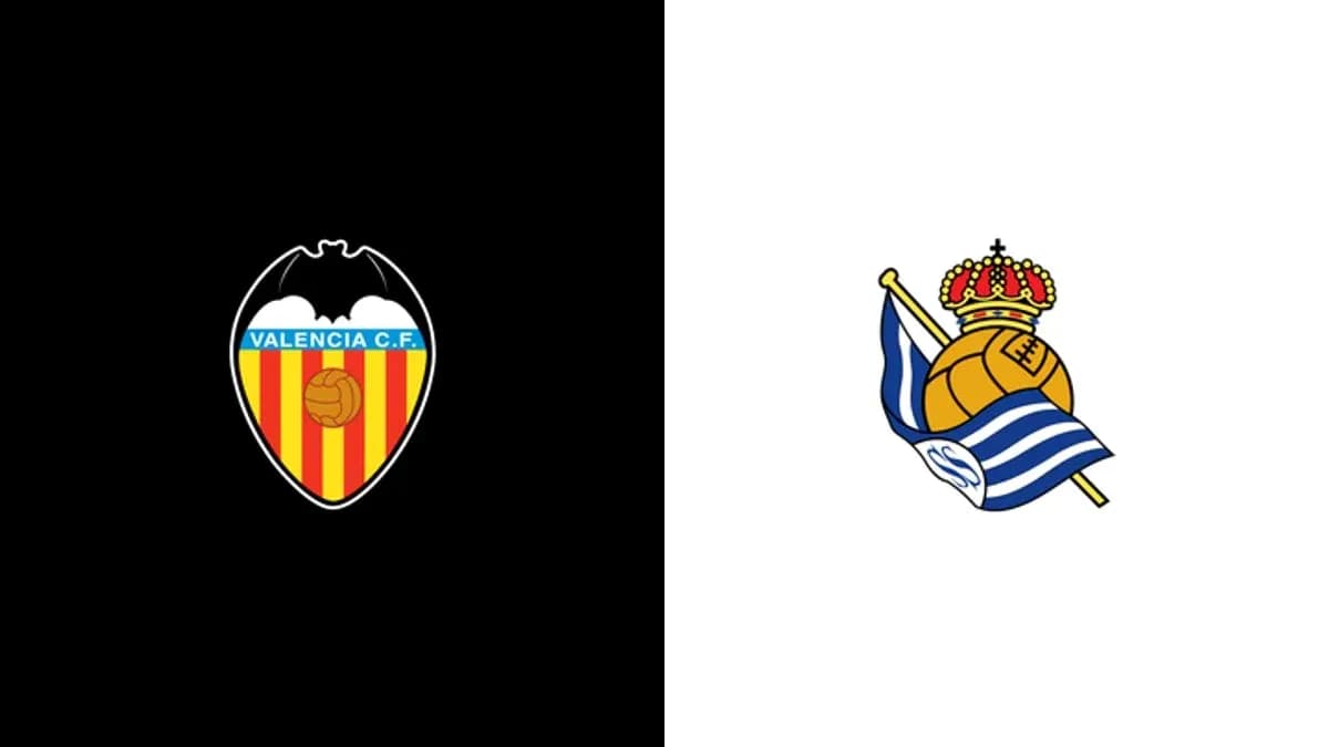 Logotiplar: Valencia CF va Real Sociedad Logotiplar: Valencia CF va Real Sociedad