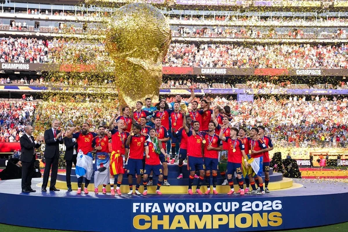 Ispaniya jamoasi 2026 FIFA Jahon Kubogini qo'lga kiritmoqda Ispaniya jamoasi 2026 FIFA Jahon Kubogini qo'lga kiritmoqda