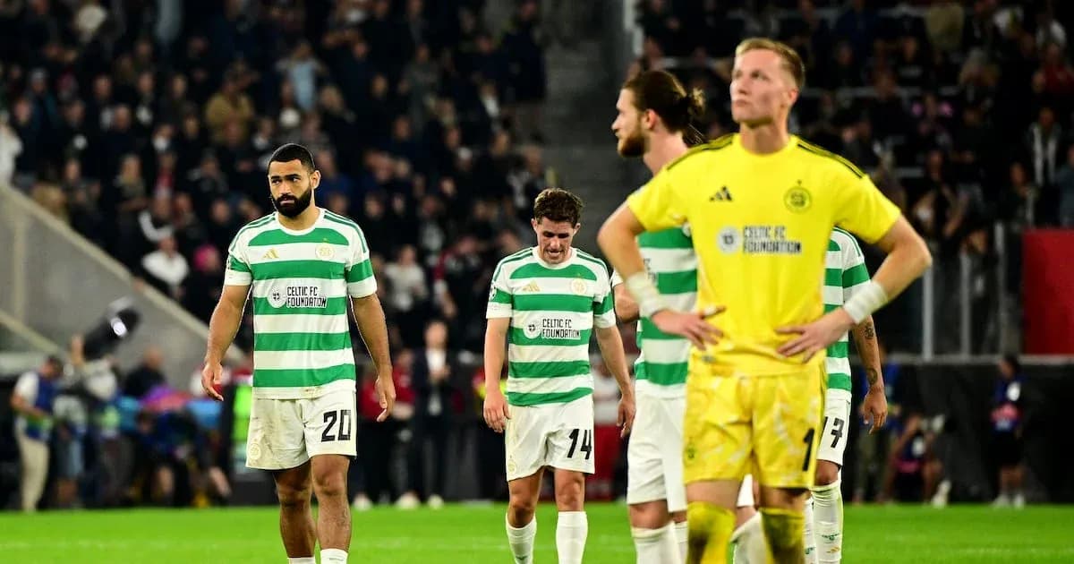 Celtic players walking off after match defeat Celtic players walking off after match defeat