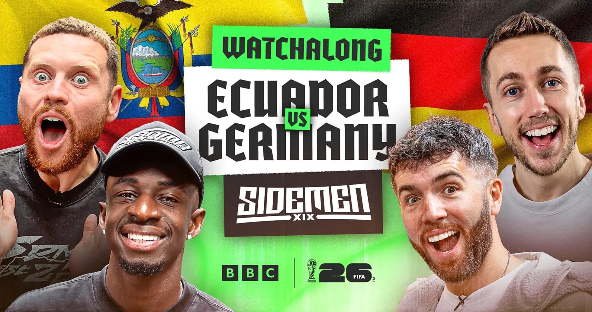 Sidemen promoting Ecuador vs Germany watchalong event Sidemen promoting Ecuador vs Germany watchalong event