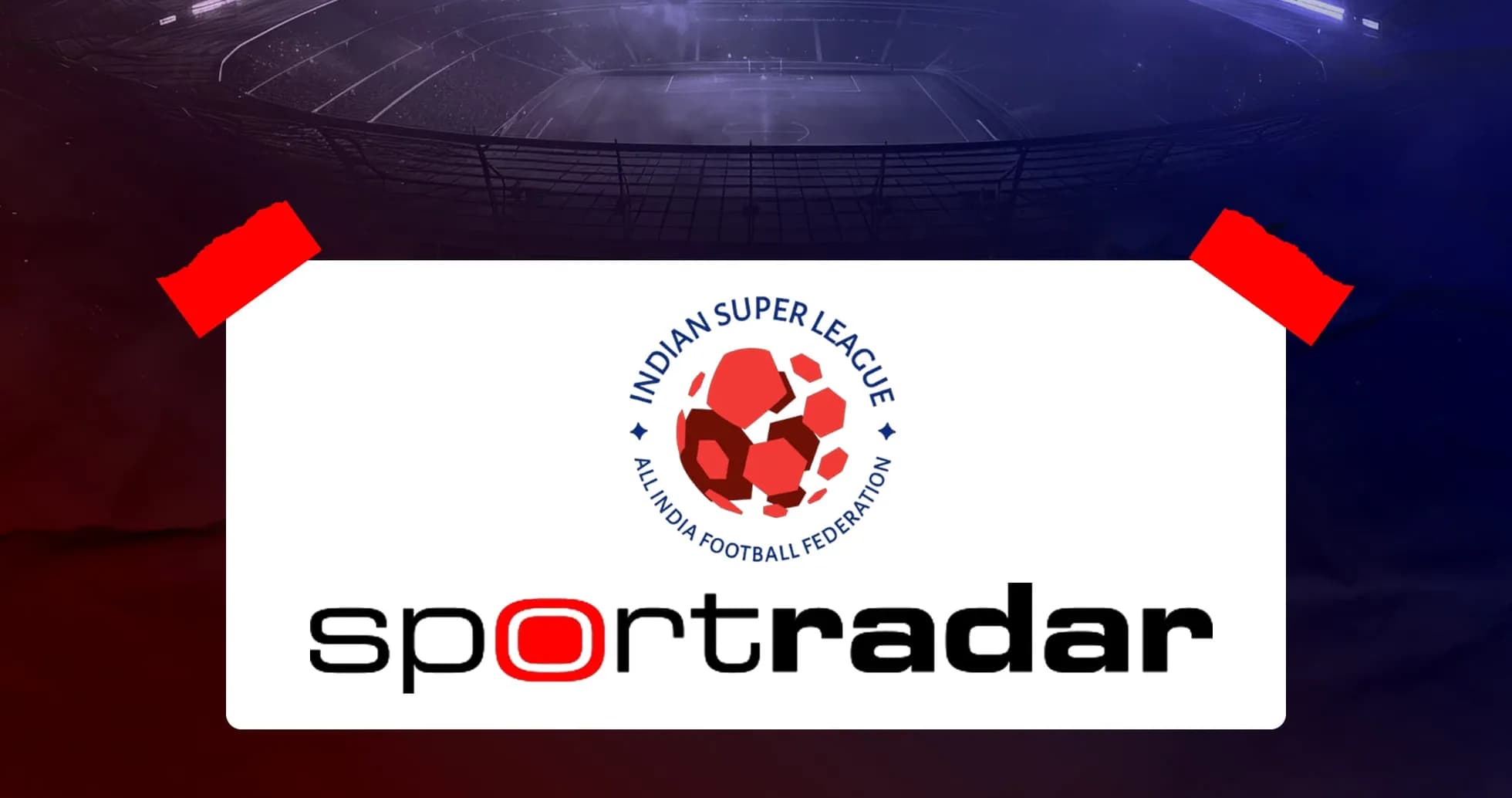 Indian Super League logo with sports data branding Indian Super League logo with sports data branding