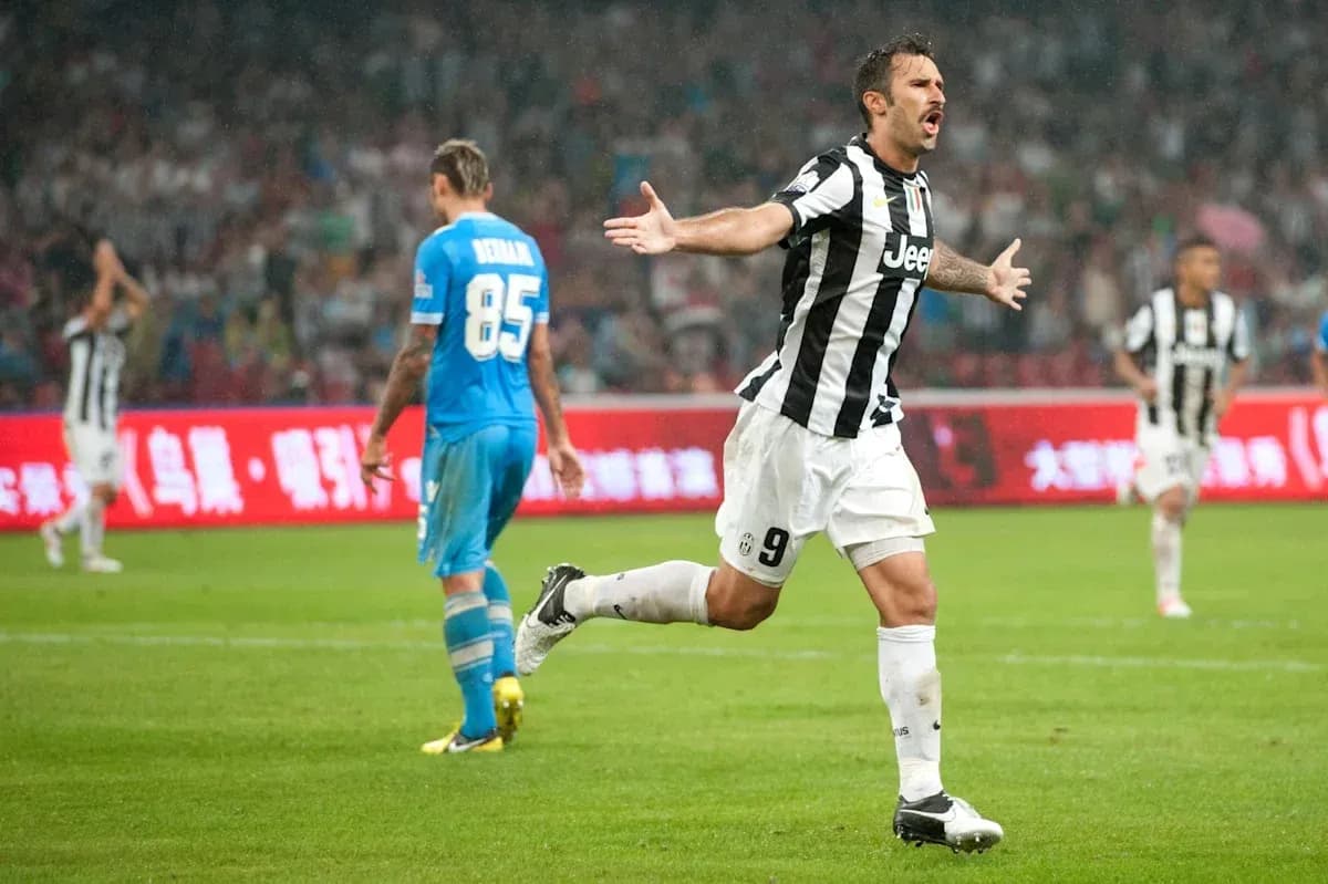 Juventus player celebrating a goal during match Juventus player celebrating a goal during match
