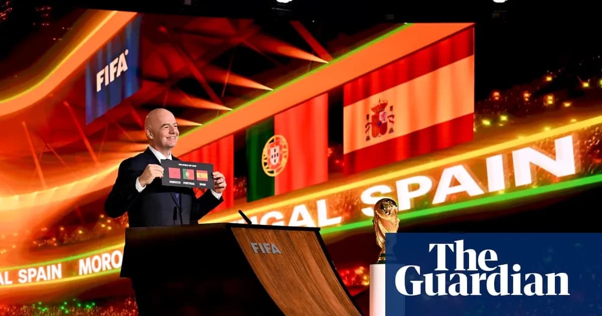 FIFA official announcing World Cup host nations FIFA official announcing World Cup host nations