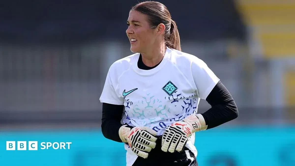 Goalkeeper training on the pitch before the match Goalkeeper training on the pitch before the match