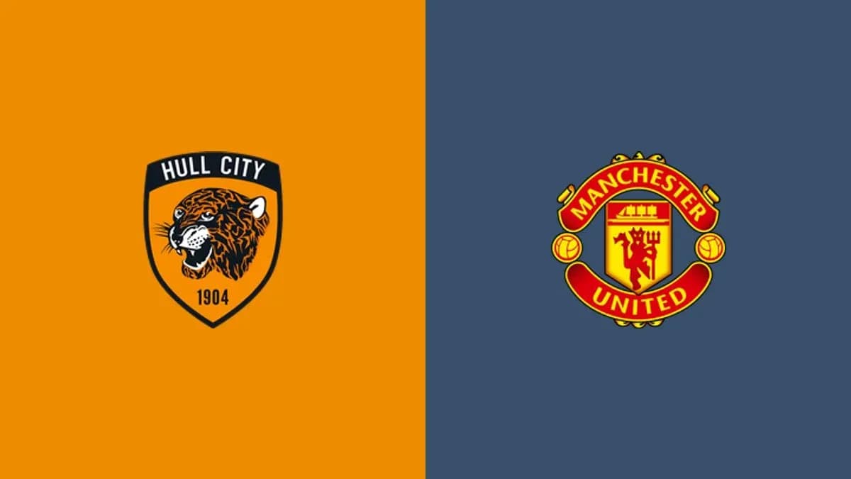 Hull City and Manchester United club logos Hull City and Manchester United club logos
