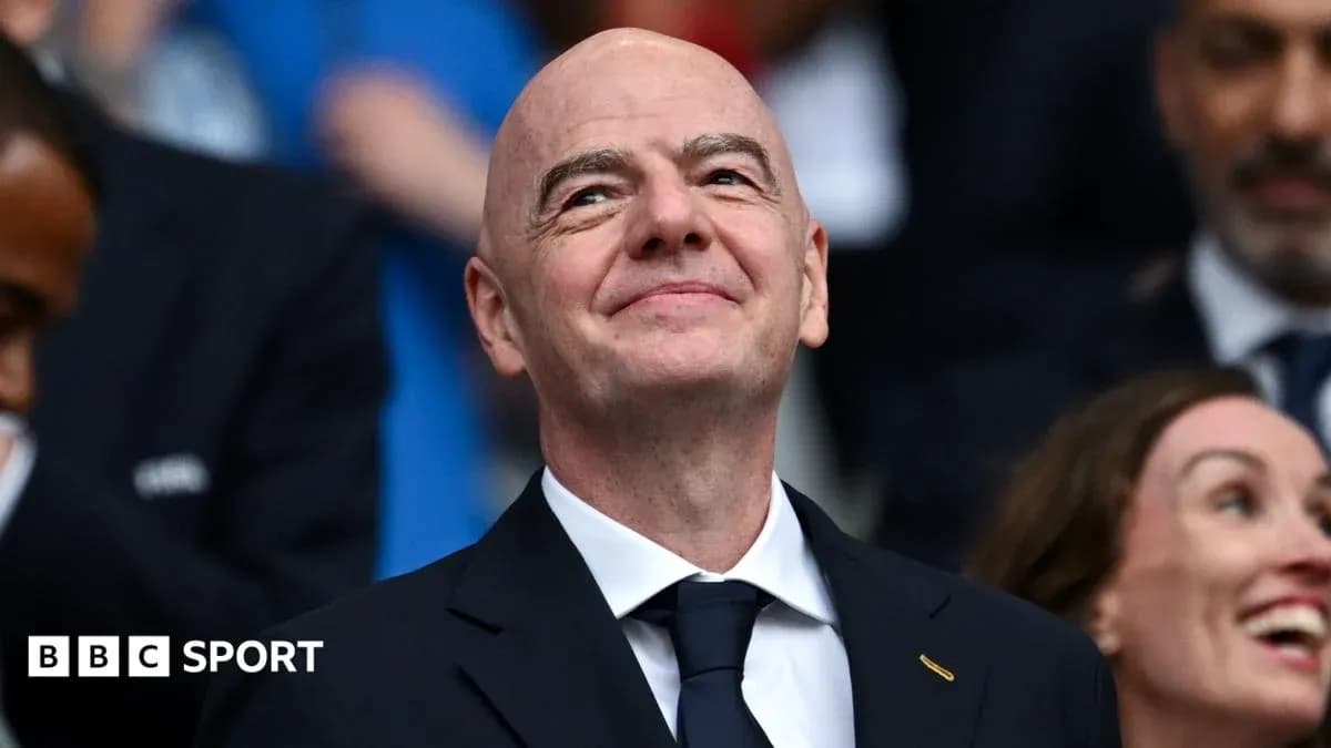 FIFA president smiling at event FIFA president smiling at event