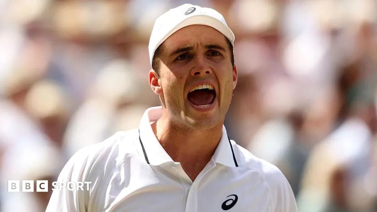 Tennis player celebrating during a match Tennis player celebrating during a match