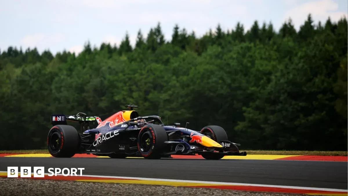 Red Bull Racing car on track during Formula 1 event Red Bull Racing car on track during Formula 1 event