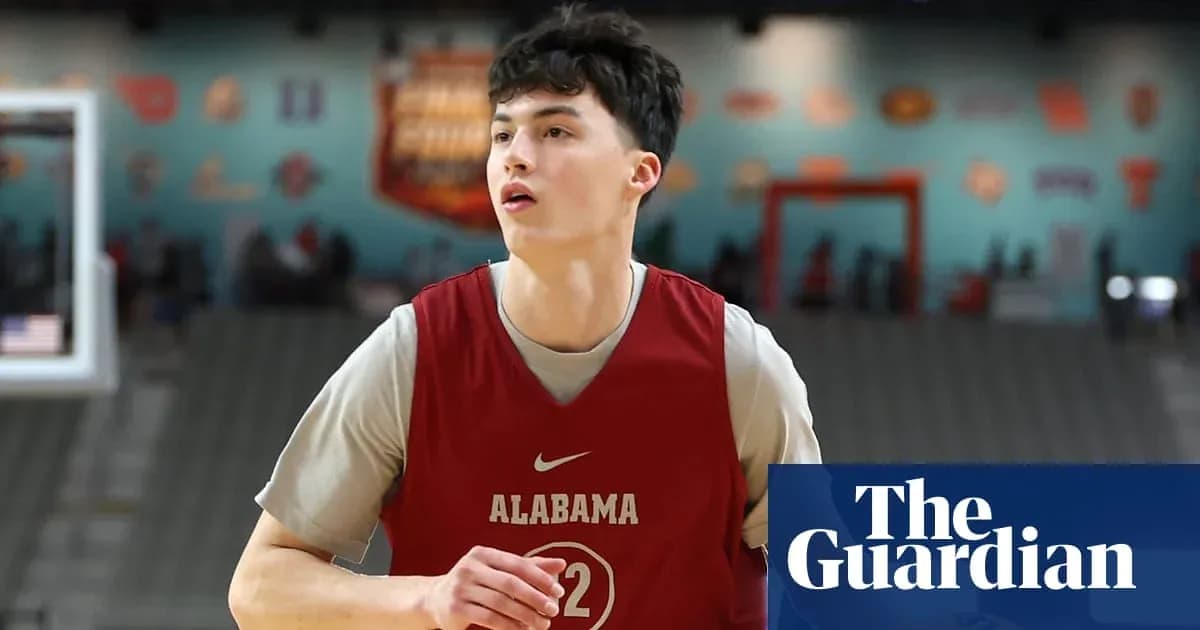 Basketball player practicing in Alabama jersey Basketball player practicing in Alabama jersey