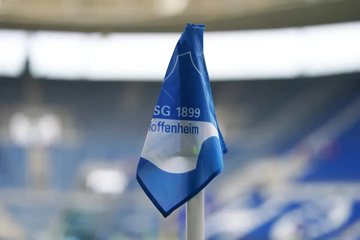 Hoffenheim corner flag at stadium Hoffenheim corner flag at stadium
