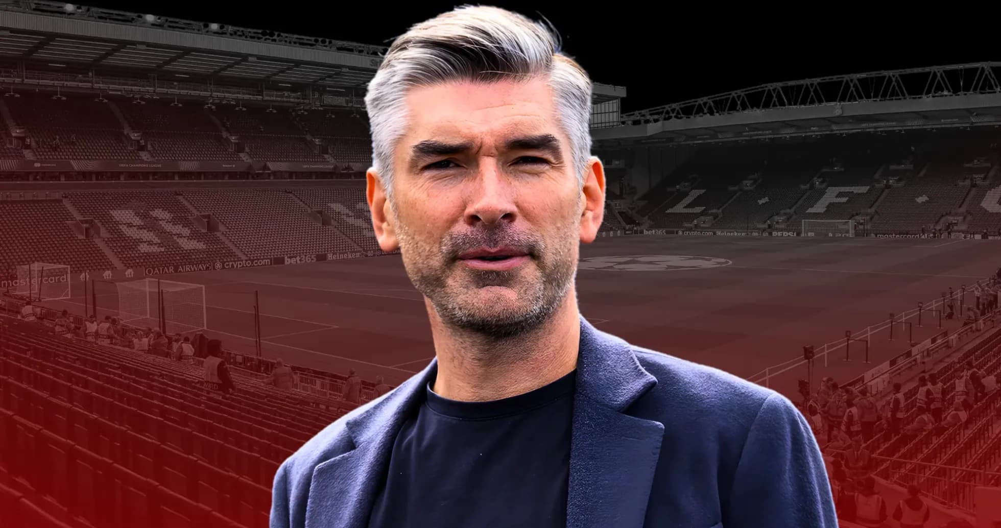 Bosh murabbiy Anfield stadionida turibdi Bosh murabbiy Anfield stadionida turibdi