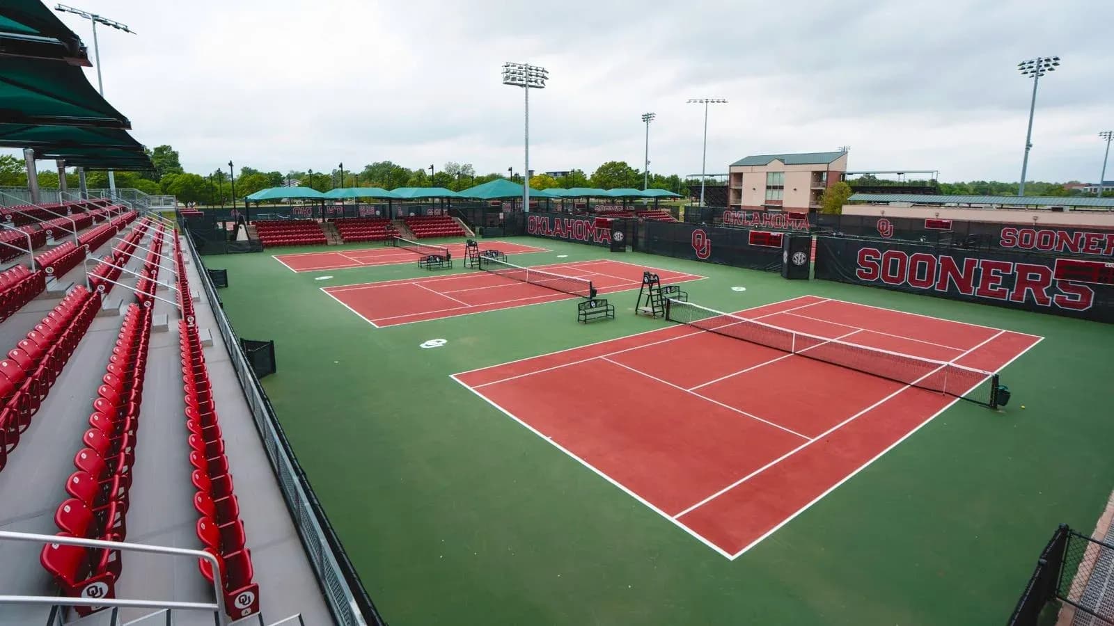 Tennis courts at Oklahoma Sooners facility Tennis courts at Oklahoma Sooners facility